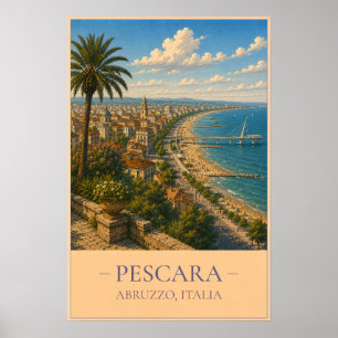 Pescara, Italy – Vintage Travel Poster