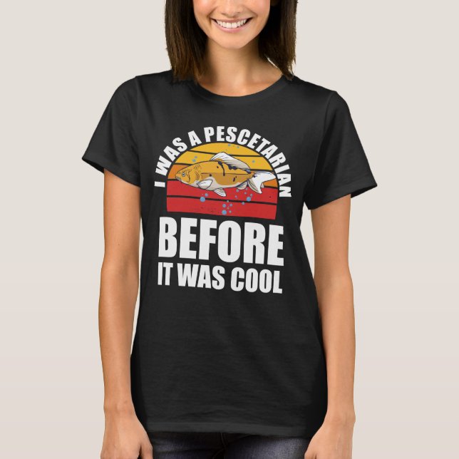 Pescetarian Fish Pescatarian Vegetarian Seafood T-Shirt (Front)