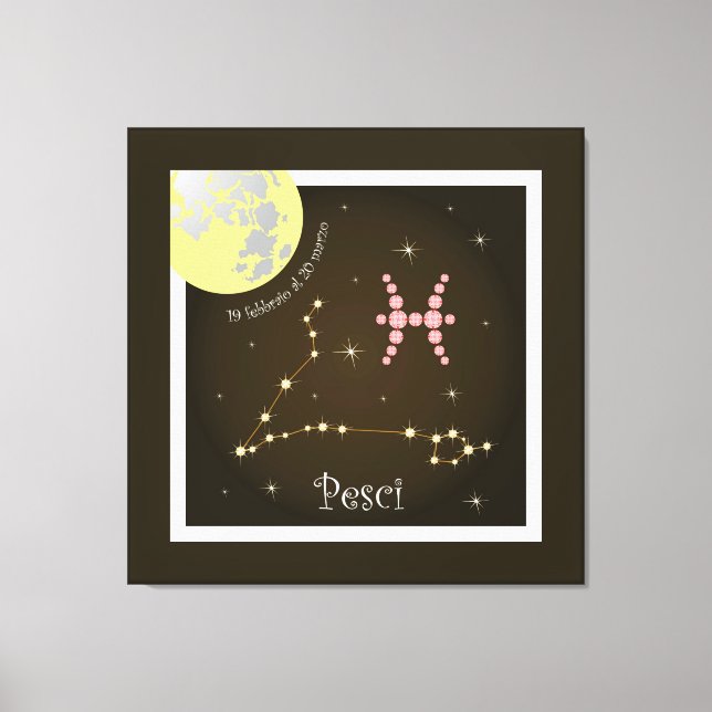 Pesci 19 febbraio al 20 marzo canvas print (Front)