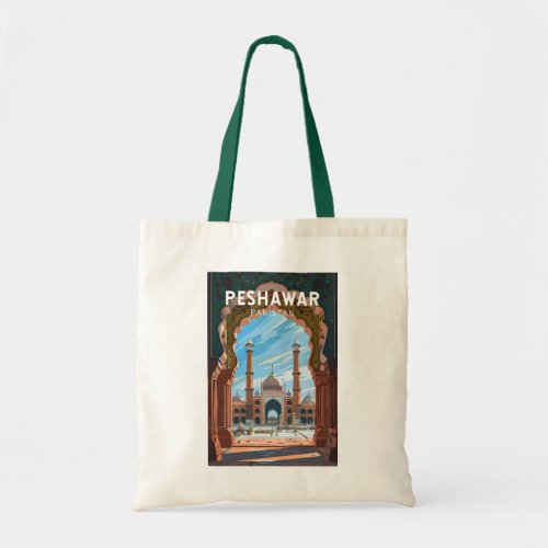 Peshawar Pakistan Travel Art Vintage Tote Bag