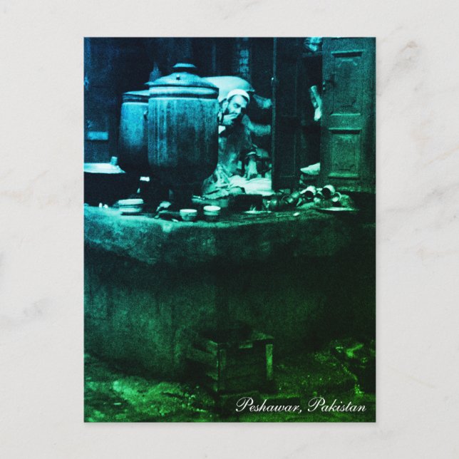 Peshawar, Tea Maker, Travel, Pakistan Postcard (Front)