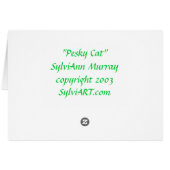 "Pesky Cat", copyright ©2003, SylviART (Back Horizontal)