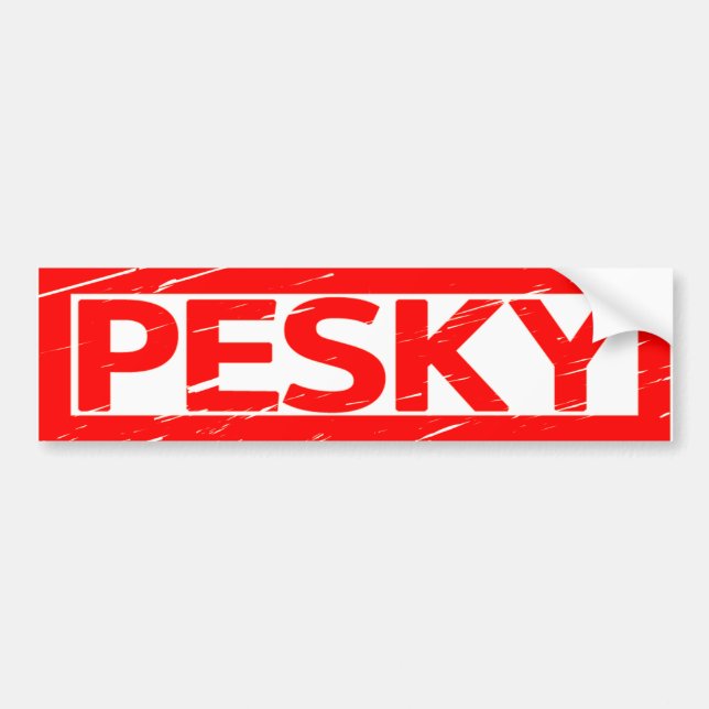 Pesky Stamp Bumper Sticker (Front)