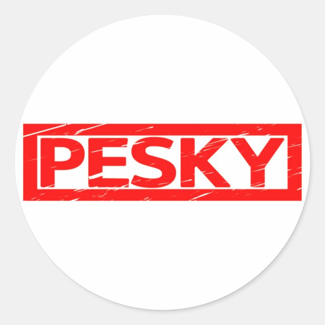 Pesky Stamp Classic Round Sticker (Front)