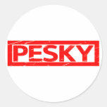 Pesky Stamp Classic Round Sticker