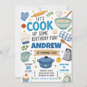 Pesonal Cooking Party Birthday Invitation