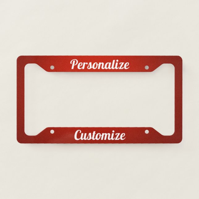 Pesonalize & Customize This License Plate Frame (Front)