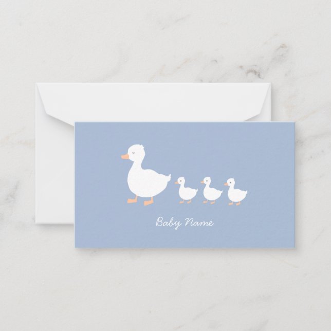 Pesonalized Baby Duckling Thank You Note Cards (Front)