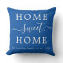 Pesonalized Blue Home sweet Home Pillow