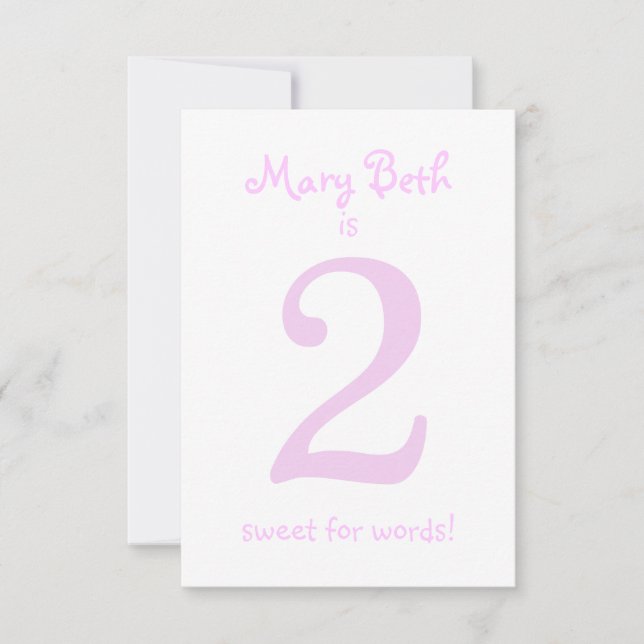 Pesonalized Funny Second Birthday Girl Party Invitation (Front)