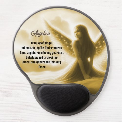 Pesonalized Guardian Angel with Prayer Gel Mouse Pad