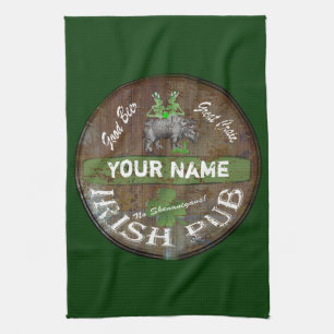 Pesonalized Irish pub sign Towel