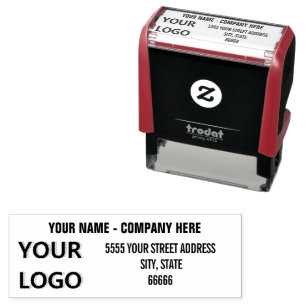 Pesonalized Logo Name Address Self-inking Stamp