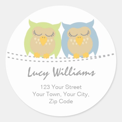 Pesrsonalised Owl Address Stickers