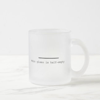 Pessimist or Optimist? Frosted Glass Coffee Mug