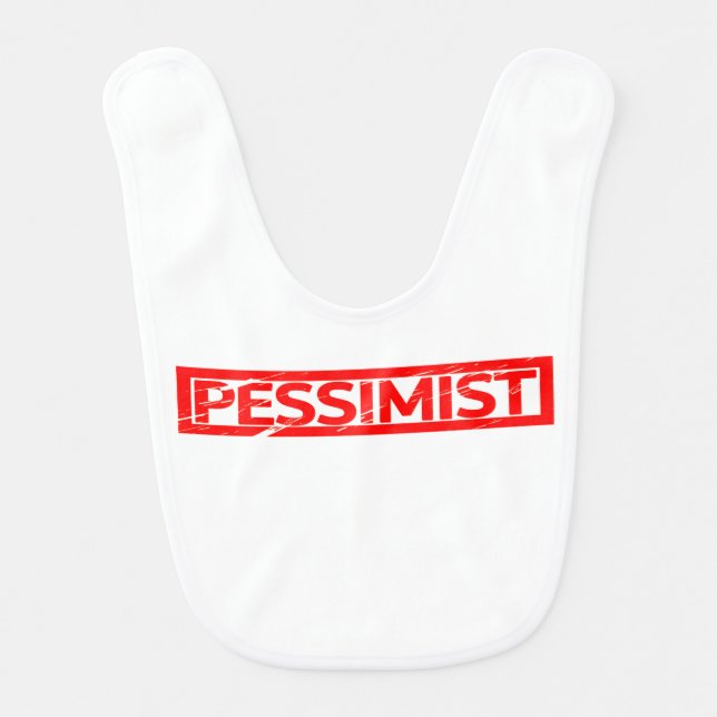 Pessimist Stamp Baby Bib (Front)
