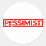 Pessimist Stamp Classic Round Sticker