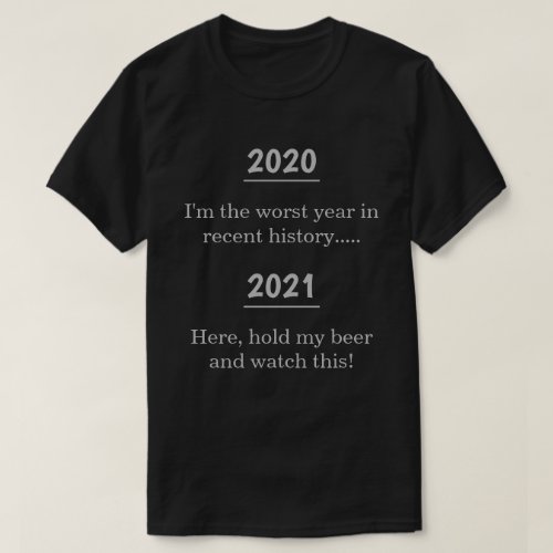 Pessimistic Fun New Year Novelty Dark Color T_Shirt