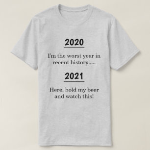 Pessimistic Fun New Year Novelty Light Color T-Shirt