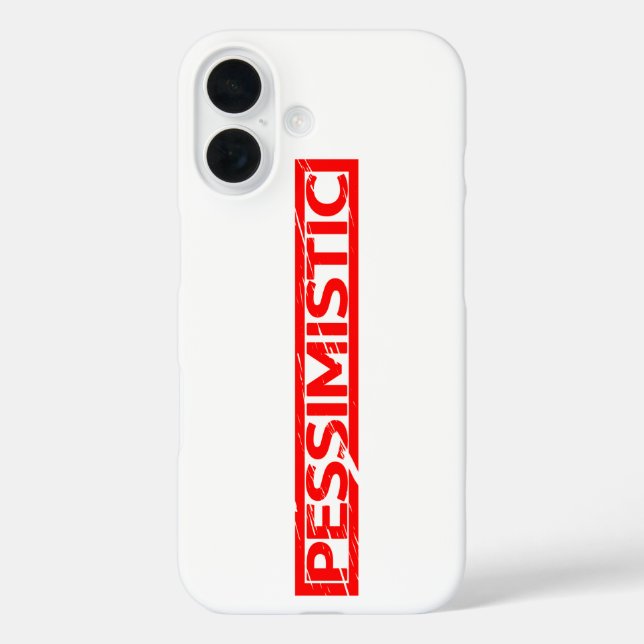 Pessimistic Stamp Case-Mate iPhone Case (Back)