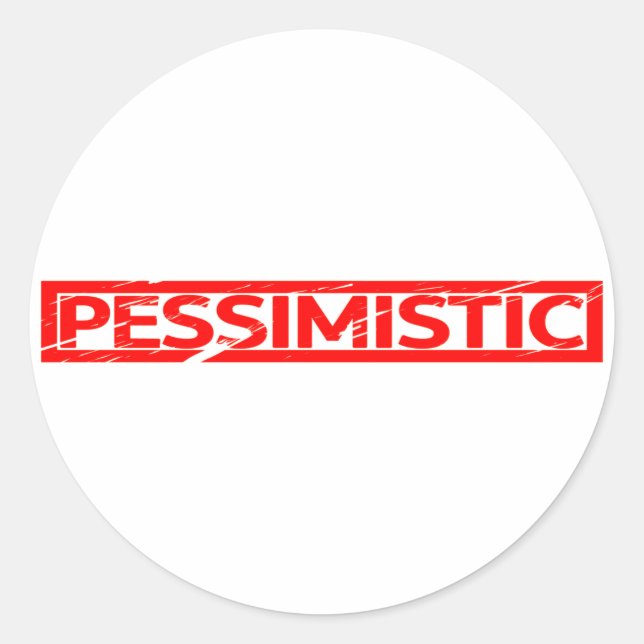 Pessimistic Stamp Classic Round Sticker (Front)