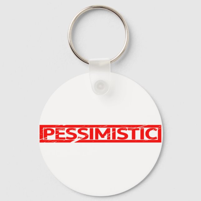 Pessimistic Stamp Keychain (Front)