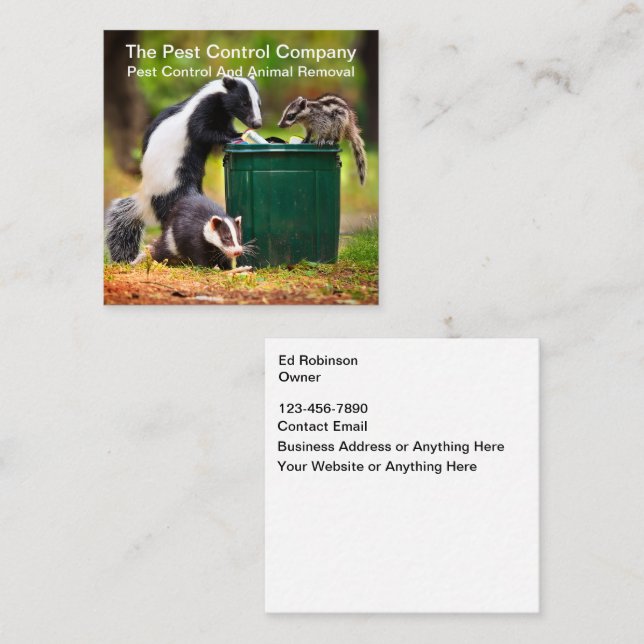 Pest Control Animal Removal Business Cards (Front/Back)