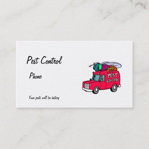 Customizable Pest Control Business Cards