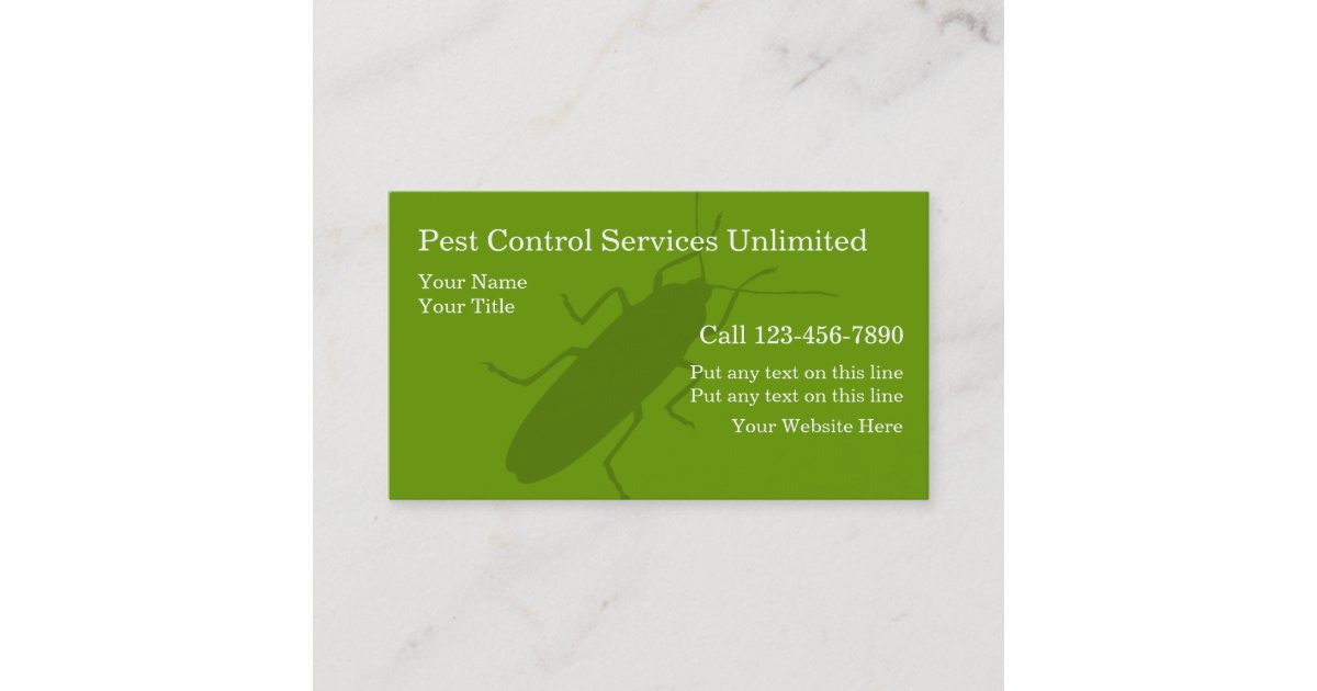 Pest Control Business Cards Zazzle