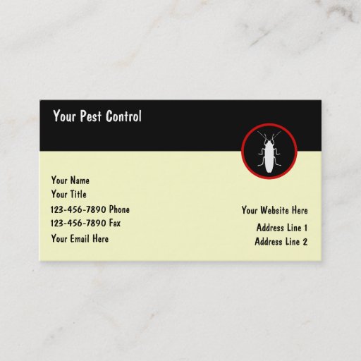 Customizable Pest Control Business Cards