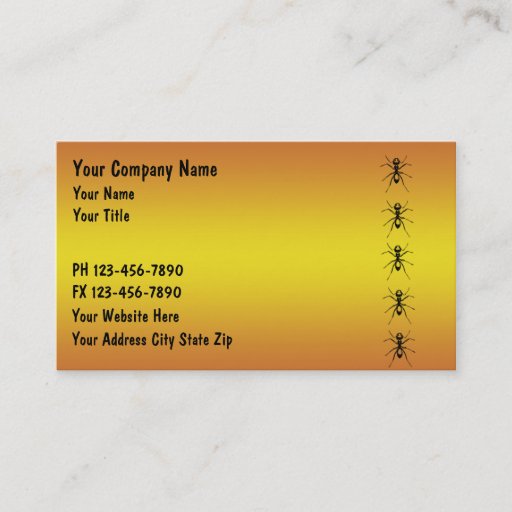 Customizable Pest Control Business Cards