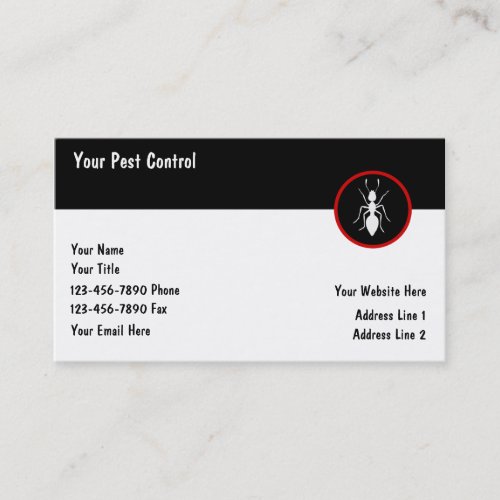 Pest Control Business Cards