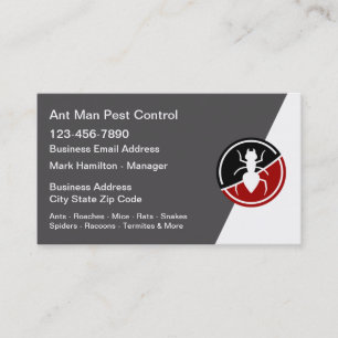 Pest Control Exterminating Business Card Template