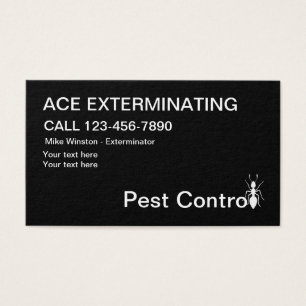 Pest Control Exterminating Business Cards