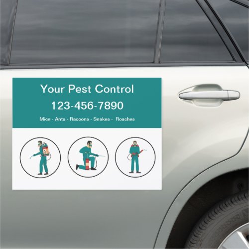 Pest Control Exterminating Mobile Car Magnets