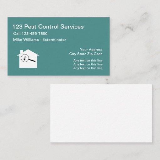 Pest Control Exterminating Service Business Card | Zazzle