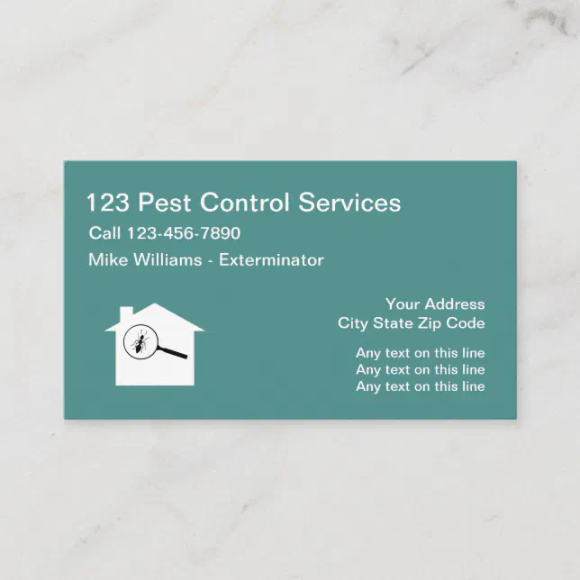 Pest Control Exterminating Service Business Card | Zazzle