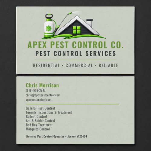 Pest Control Exterminator Business Card