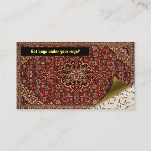 Pest Control Exterminator _ Got bugs Persian Rug Business Card