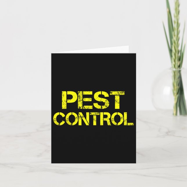 Pest Control Exterminator Halloween Costume  Card (Front)
