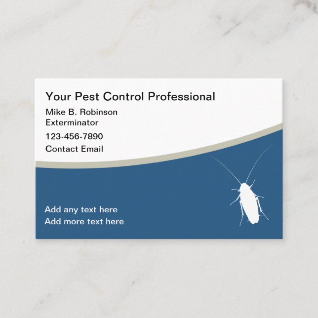 Pest Control Exterminator Theme Business Cards (Front)