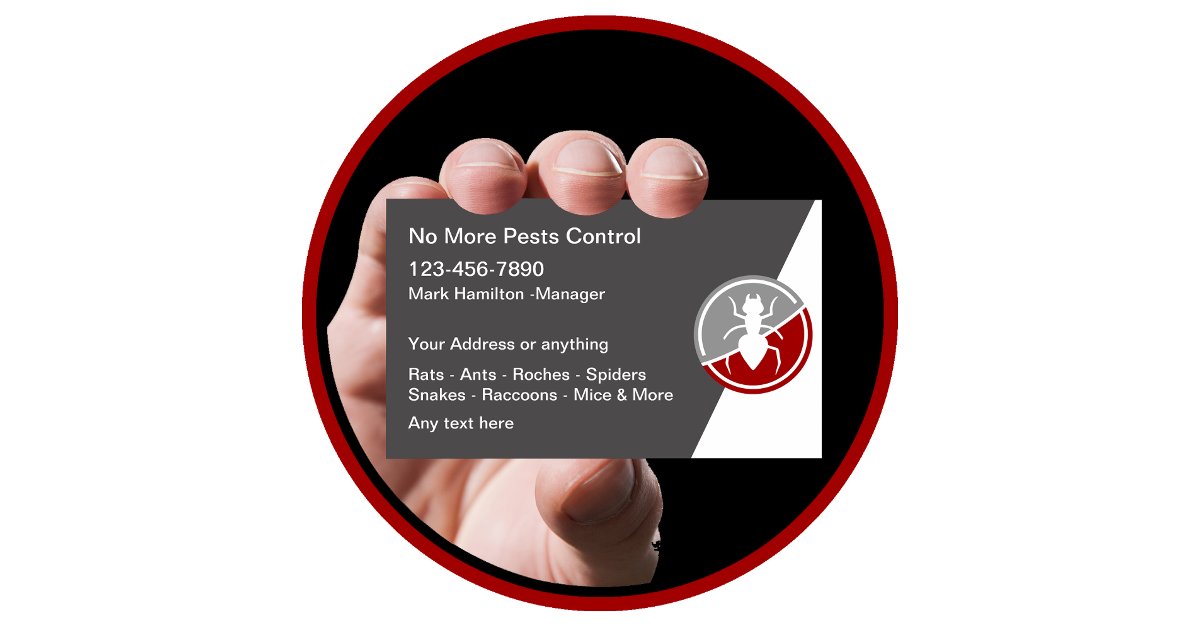 Pest Control Modern Exterminating Business Cards | Zazzle