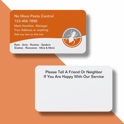 Pest Control Modern Exterminating Business Cards