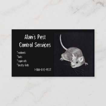 Pest Control: Mouse In Pencil: Business Business Card by joyart at Zazzle