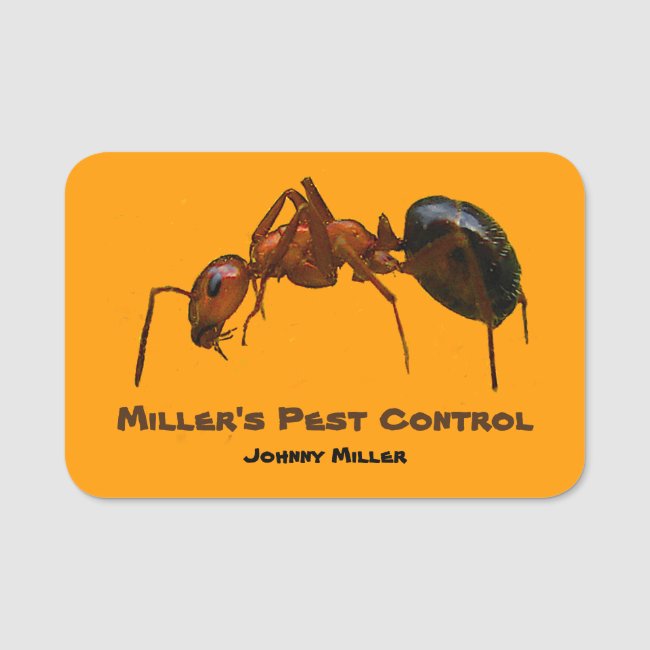 Pest Control Name Tag