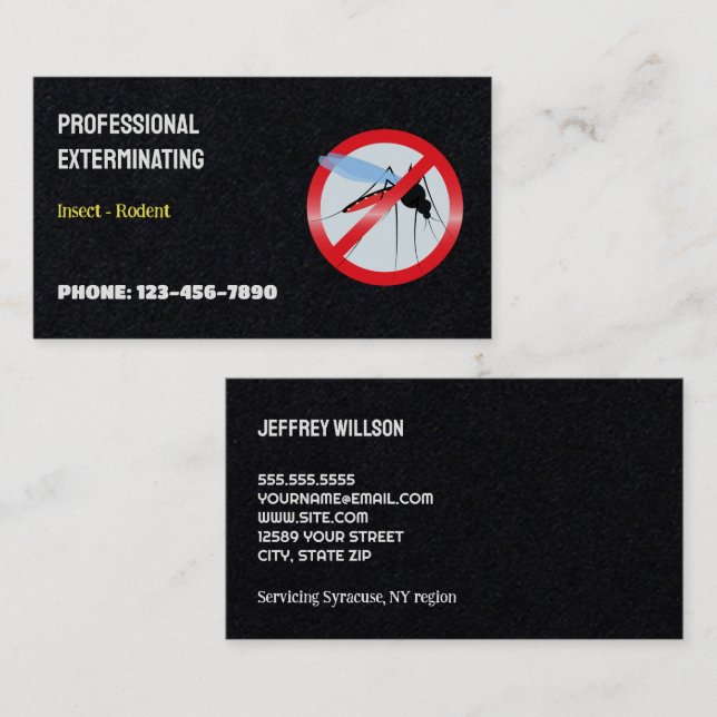 Pest Control Premium Business Card (Front/Back)
