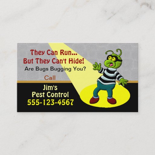 Customizable Pest Control Service Business Card