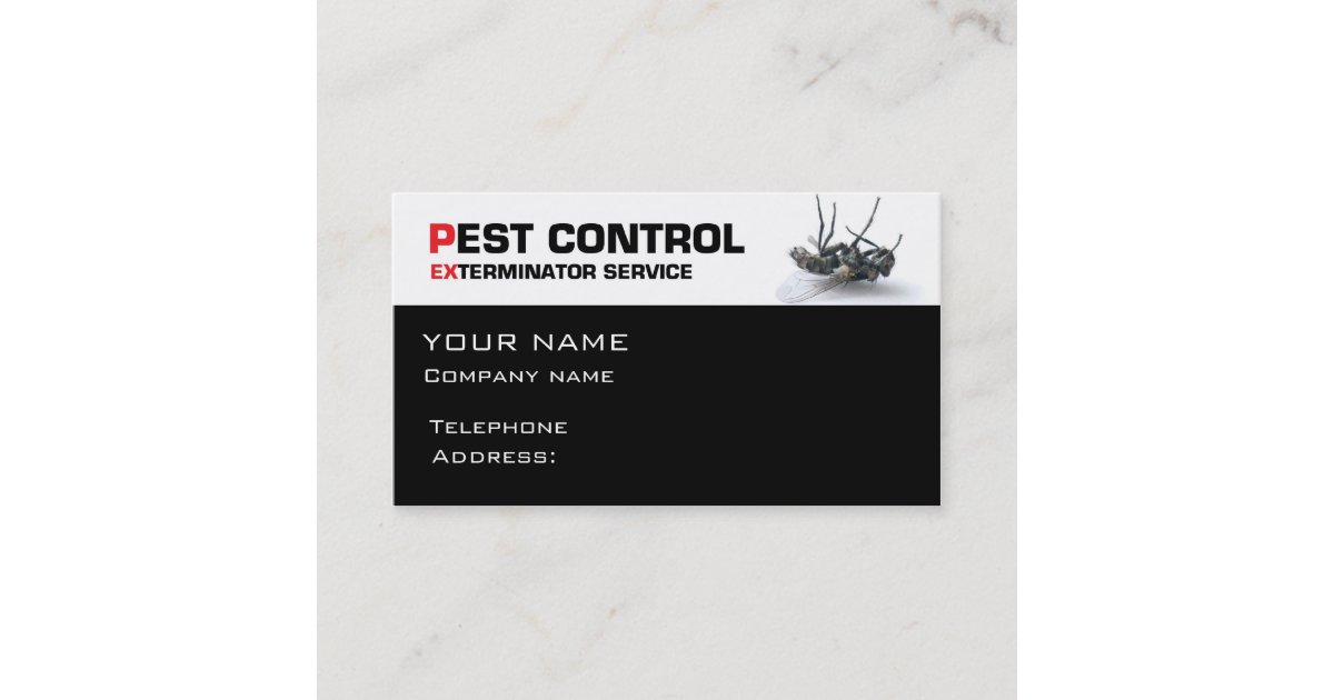 Pest control service business card