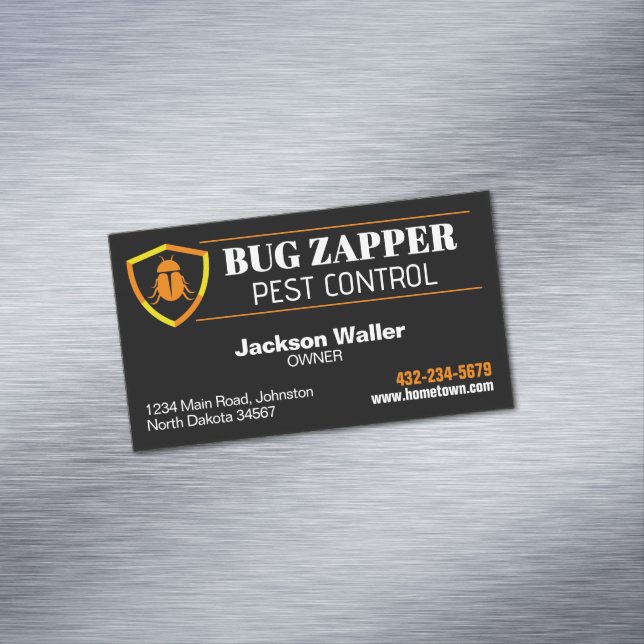 Pest Control Service Business Card Magnet (In Situ)