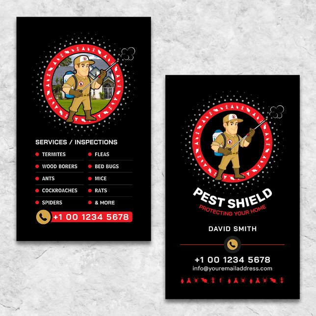 Pest control Service, Exterminator, Fumigation Business Card (Creator Uploaded)